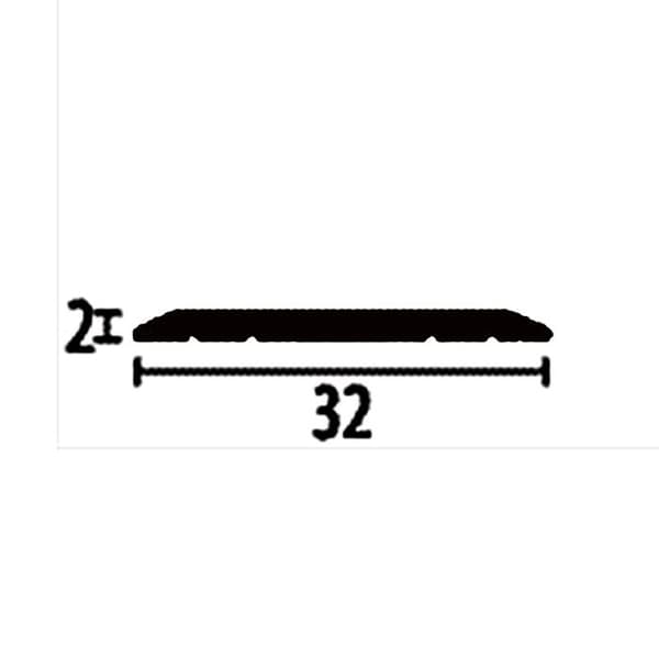 PROVISTON Tröskelbarre Bred 32 mm H 0 - 99 mm L 1000 mm Aluminium Slät Svart Självhäftande