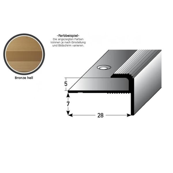 PROVISTON Profil av ram och finish i aluminium 12 x 28 x 900 x 5 mm Ljusbrons