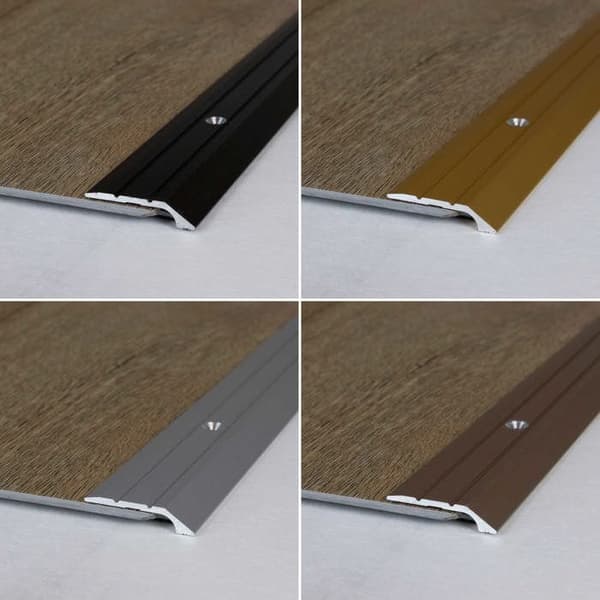 PROVISTON Anodiserad aluminium Mörkbrons L 30 mm H 4.5 mm Genomborrad Stopprofil