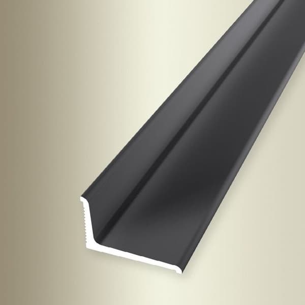 PROVISTON Avslutningsprofil Aluminium 18 x 12 x 2700 mm Matt antracit Infällnadsprofil Avslutningsprofil Golvprofil
