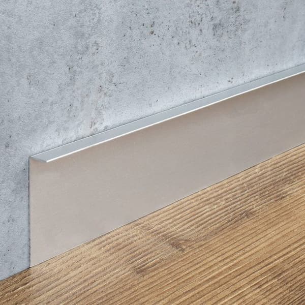 PROVISTON Limbräda för limning Genomgående Anodiserad aluminium Silver H 60 mm l 4 mm L 2500 mm Limbräda Limbräda för limning Limbrädor