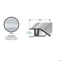 Miniatyrbild 4 av 4: PROVISTON Aluminium justeringsprofil Silver l 50,5 mm H 24 mm Förborrad för clips L 1000 mm