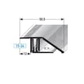 Miniatyrbild 2 av 4: PROVISTON Aluminium justeringsprofil Silver l 50,5 mm H 24 mm Förborrad för clips L 1000 mm
