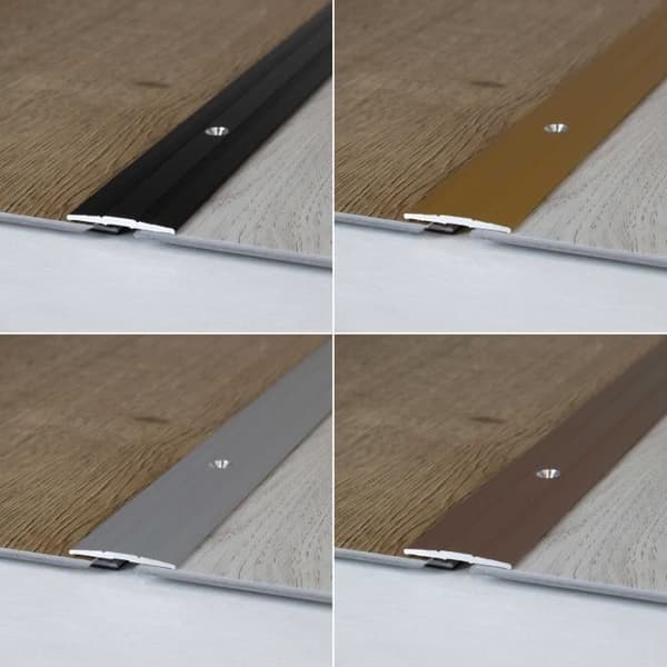 PROVISTON Tröskelprofil Övergångsprofil Alu 27 x 1000 mm Silver