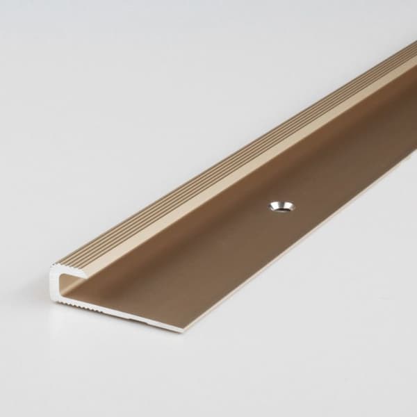 Profilsmedel i anodiserad aluminum bronsljus l 30 mm H 5 mm med hål L 2700 mm