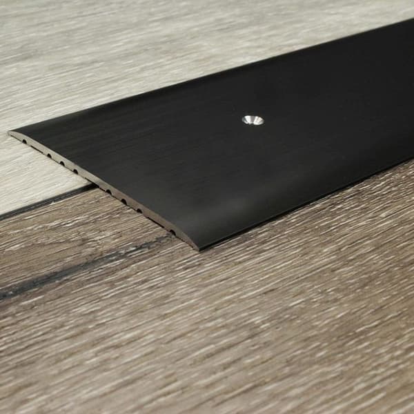 Tröskelprofil Anodiserad Aluminium Mörkbrons L 80 mm H 3.5 mm Längd 2700 mm Förborrad