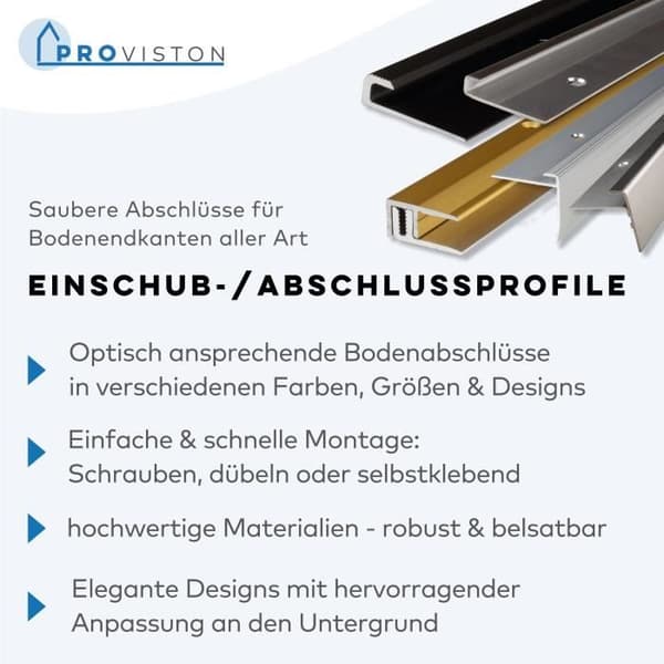 PROVISTON Alu stopprofil 29 x 31 x 900 x 5 mm Mörkbrons