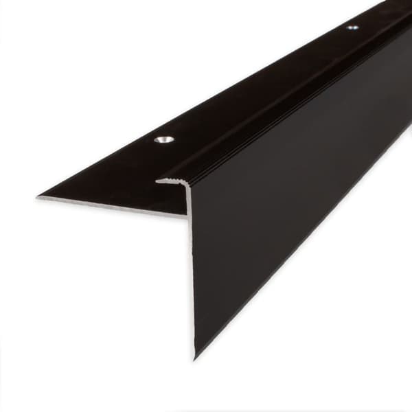 Avslutningsprofil för trappa Anodiserad aluminium Mörkbrons L 10mm H 8.5mm Genomborrad