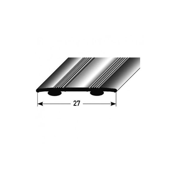 Aluminium anodiserad tröskel L 27 mm H 1,7 mm Längd 2700 mm Självhäftande