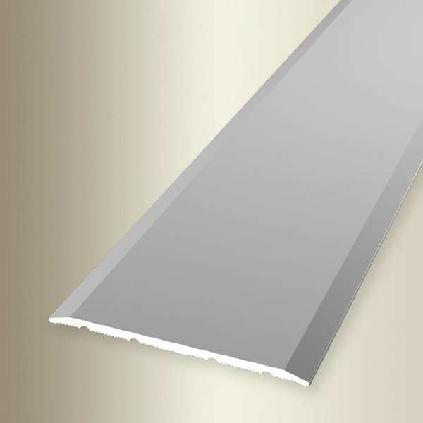 PROVISTON Tröskellist Bred 60 mm H 0 - 99 mm Lång 1000 mm Anodiserad aluminium Slät Silver Självhäftande