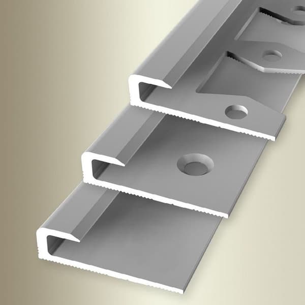 PROVISTON Stoppprofil 30 x 5 x 2600 mm Aluminiumprofil Slätt Ogenomträngd