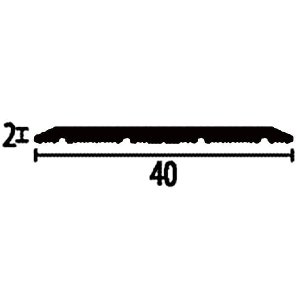 PROVISTON Tröskelstänger Bred 40 mm H 0 - 99 mm Alu Slät Självhäftande 900 mm Svart