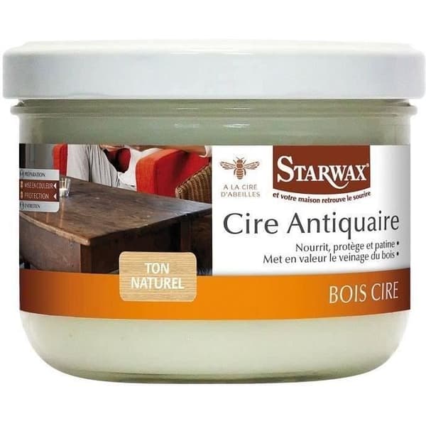 Antikvitetsskära - STARWAX - Naturlig - 375 mL - Pasta - Inomhus - Behandlat trä