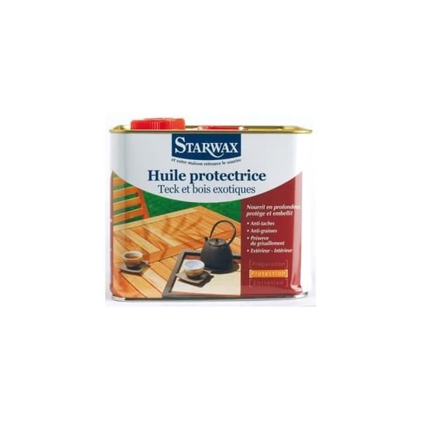Skyddande olja - STARWAX - Exotiskt teak - 2 L - Fläckskydd och UV-skydd