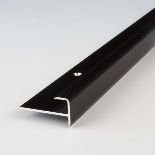 Nez av aluminium anodiser mörkbrons l 10 mm H 8,5 mm hålad 1 styck L 1000 mm