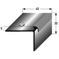 Miniatyrbild 2 av 5: Aluminium anodiserad silver 5 x 30 x 40 x 1000 mm För skruvinstallation 1 styck