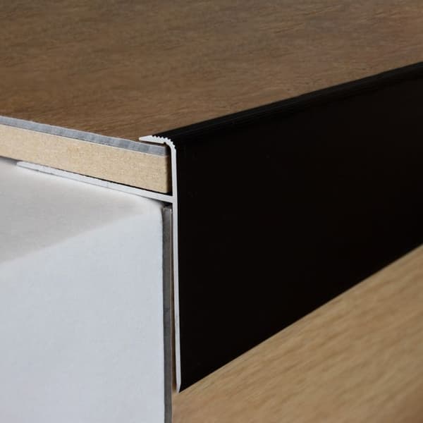 PROVISTON Anodiserad aluminium mörkbrons l 50 mm H 10 mm Genomborrad 1 st L 1000 mm