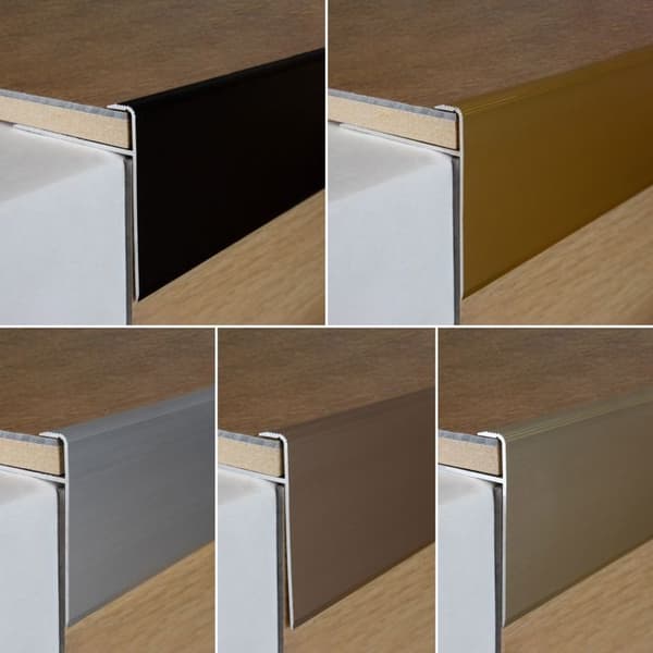 PROVISTON Anodiserad aluminium mörkbrons l 50 mm H 10 mm Genomborrad 1 st L 1000 mm
