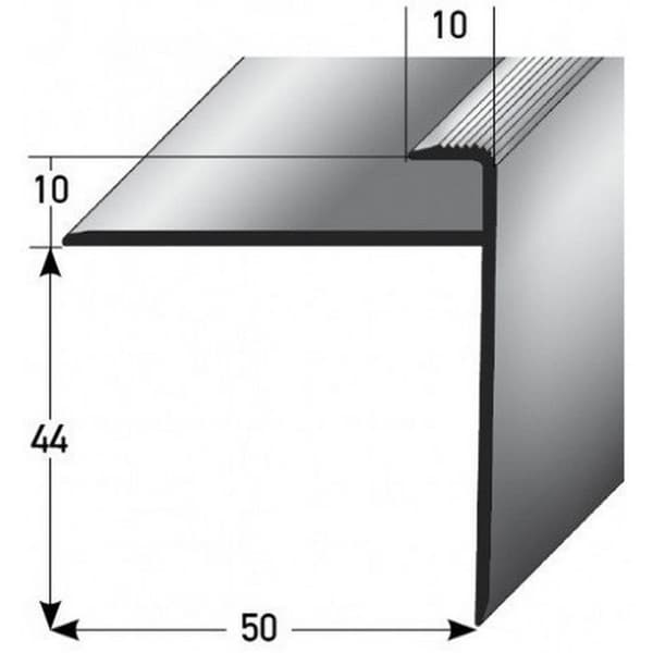 PROVISTON Anodiserad aluminium mörkbrons l 50 mm H 10 mm Genomborrad 1 st L 1000 mm