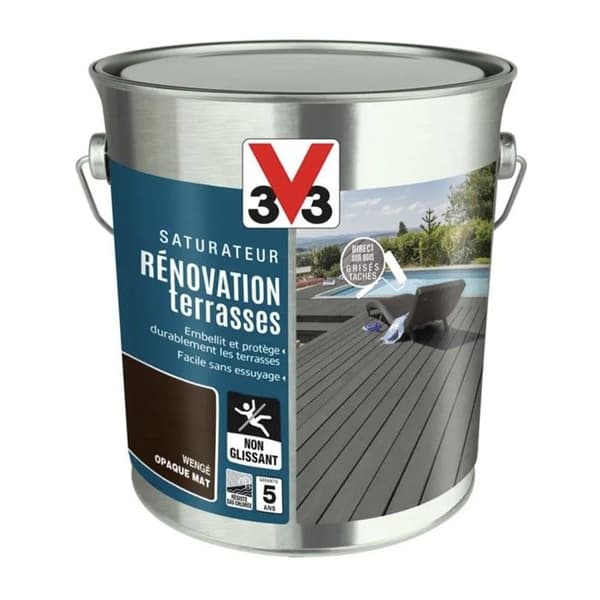 Saturator V33 Renovation terrasser Wengé 5 L