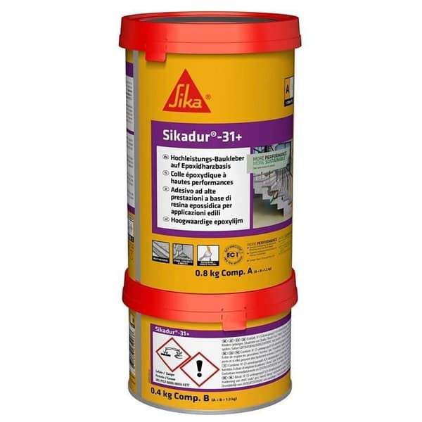 Mångsidig epoxylim - Sika - Sikadur-31+ - 1,2kg - Vattentålig - Slitstyrka - Thixotropisk