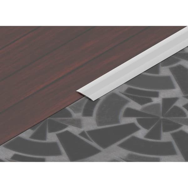 Amig - 1127 - Modell 3 Självhäftande fogskydd för golv - Övergångslist - Silver - Mått 820 x 4 x 0,5 mm