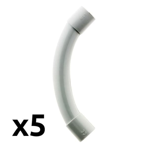 Pack med 5 kurvor för IRL-rör Ø25mm - Grå - Zenitech