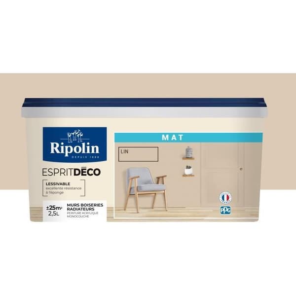 RIPOLIN ESPRIT DECO MATT LINN 2,5L