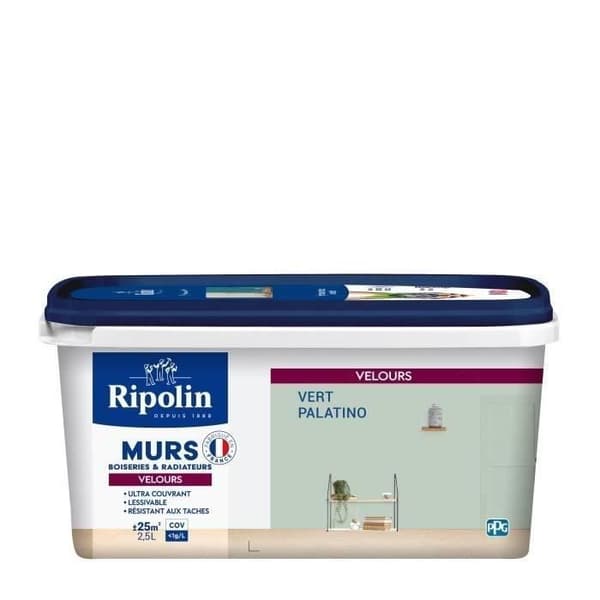 RIPOLIN Velvet -maali seinille ja patterien puupinnoille - Palatino Green