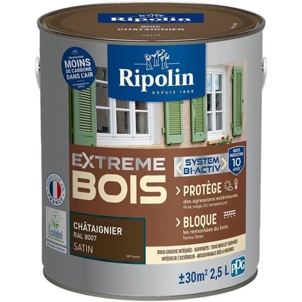 Ekstrem Træmaling - Satin Kastanje - RIPOLIN - 2,5 L