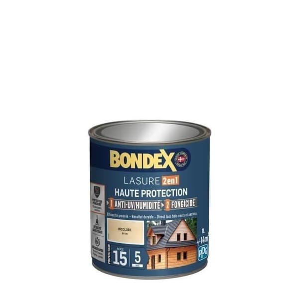 BONDEX 2 in 1 Satin -suojaväri. 5 vuotta - Väritön