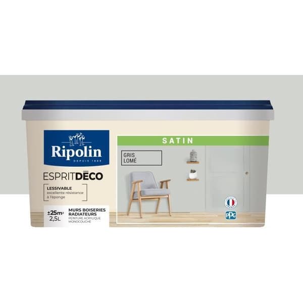 RIPOLIN ESPRIT DECO GREY LOME SATIN 2,5L