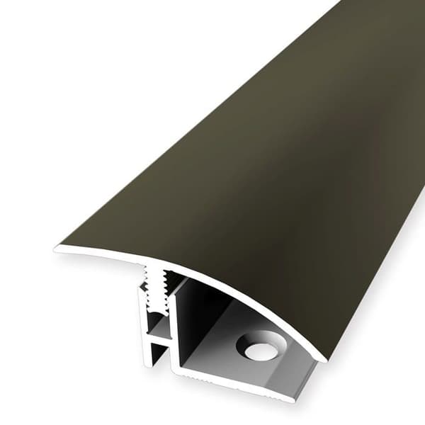 PROVISTON Üvergångsprofil Parkettkompensation l 39 mm Kompensation H 12 - 17 mm L 900 mm Aluminiumprofil Brons...