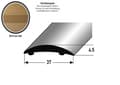 Miniatyrbild 2 av 3: PROVISTON Profil av övergång Anodiserad aluminium Ljus brons l 37 mm H 4.5 mm L 1000 mm Självhäftande