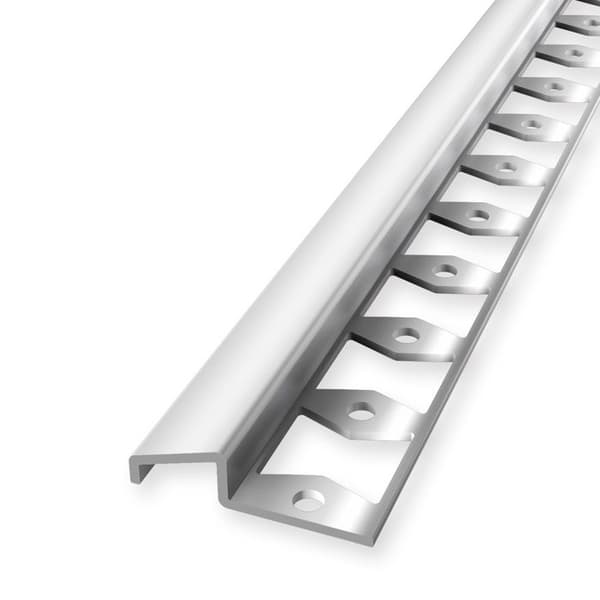 Avjämningsprofil kakel 8 x 16 x 2500 mm Tjocklek 8 mm präglad Küberit
