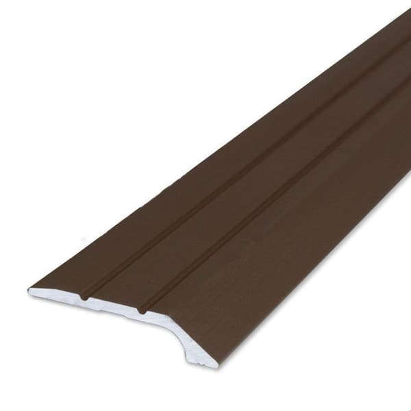Färdigprofil för avslutningslist H av ram 4,5 mm anodiserad aluminium med hål - ljusbrons 900 - självhäftande