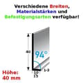 Miniatyrbild 3 av 6: Plinth typ 40 inox 2 x 15 x 40 mm olika modeller vinkel 94° oljad