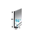 Miniatyrbild 4 av 6: Plinth typ 40 inox 2 x 15 x 40 mm olika modeller vinkel 94° oljad