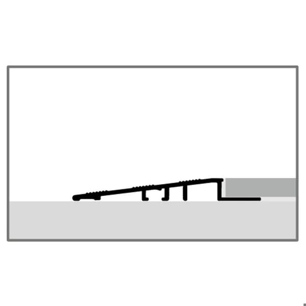 Profil för avjämning kakel 10 x 80 x 2500 mm Tjocklek 10 mm i alu Küberit Silver