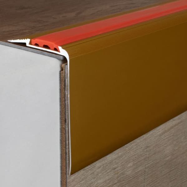 Kombinerad vinkeljärnstege dimensioner 80 mm x 58 mm i anodiserad aluminium, borrad av Auer metall-guld-1000