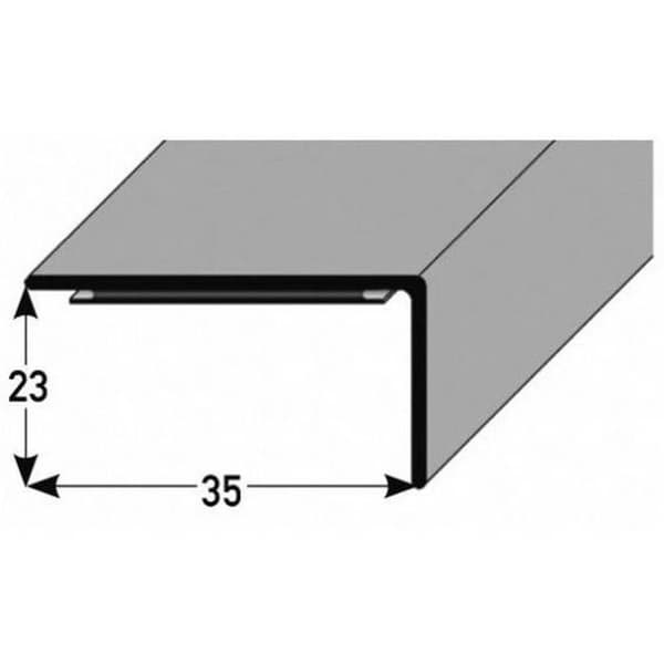 PVC-vinkel för gångmatta PVC-vinkel l 35 mm H 23 mm i PVC typ 246 självhäftande-2700