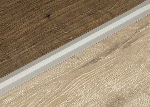 Profil av övergångsprofil i laminerad övergångsprofil kant 8,3 mm l 27 mm anodiserad aluminium borrad-silver-1000