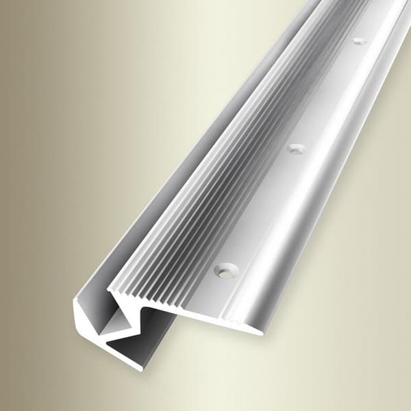 LED-profil för trappnos 23.5 x 23.5 x 2500 mm Aluminiumsprofil i sträckt L-form Küberit polerat aluminium