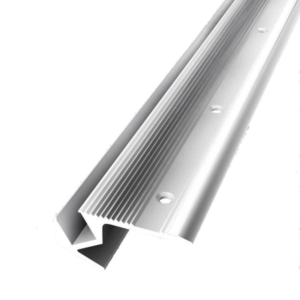 LED-profil för trappnos 23.5 x 23.5 x 2500 mm Aluminiumsprofil i sträckt L-form Küberit polerat aluminium