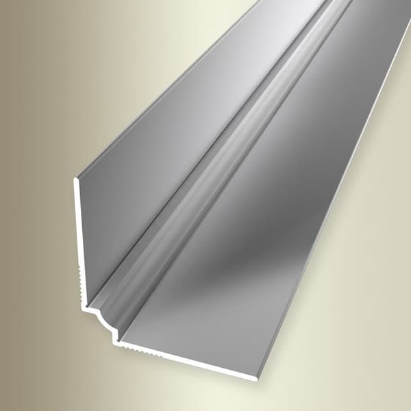 Väggprofil "No. 160" 25 x 25 x 2700 mm Alu Hörnprofil tapet Slät Silver oborrad