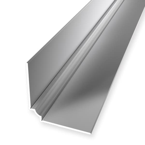 Väggprofil "No. 160" 25 x 25 x 2700 mm Alu Hörnprofil tapet Slät Silver oborrad