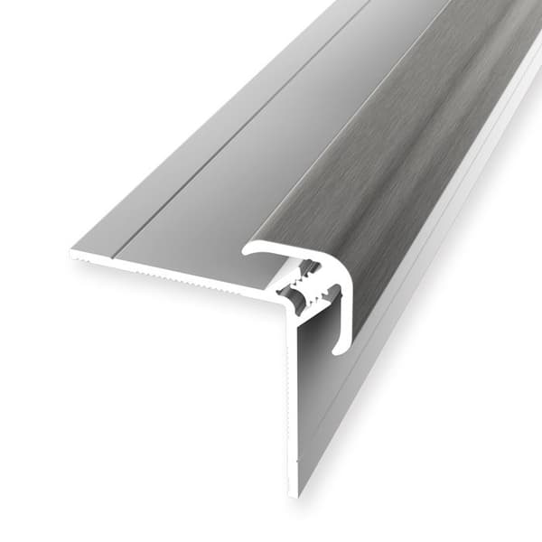 Väggprofil 34 x 34 x 2600 mm H kant under 3 - 5 mm klämfäste i aluminium, slät ytterhörn Küberit
