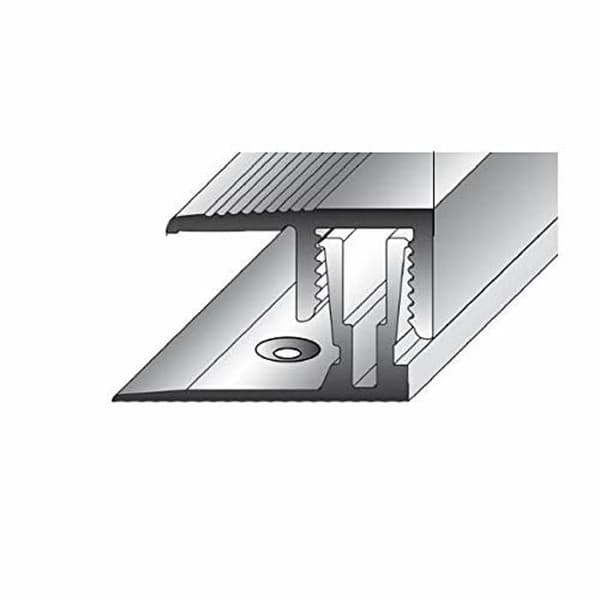 Klickprofilände för laminatkant H 11 - 15 mm l 21,5 mm i 2 delar anodiserat aluminium silver 2700