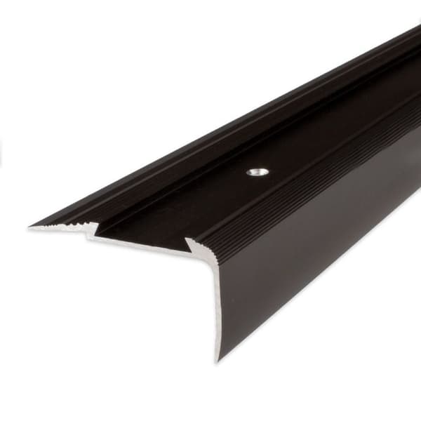 PROVISTON Trappsteg 27 x 58 x 2500 mm Trappsteg hörnprofil Kombination hörnprofil Anodiserad aluminium mörkbrons Perc...