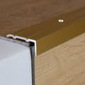 Miniatyrbild 2 av 5: PROVISTON Aluminiumhörnprofil anodiserat Guld l 24,5 mm H 10 mm Förborrat Trappnos L 2700 mm
